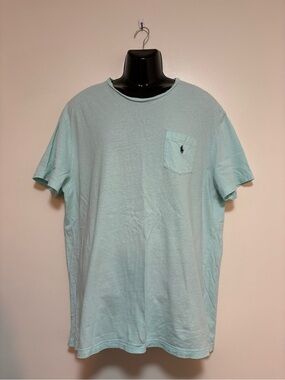 POLO MENS LIGHT BLUE POCKET T SHIRT SIZE XL